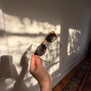 Warby Parker Tortoiseshell Round Sunglasses - Brown/Black Lenses